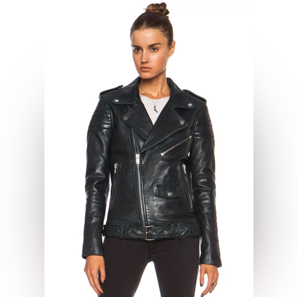 BLK DNM leather jacket no. 8 / xs, 17” ptp, 25” length